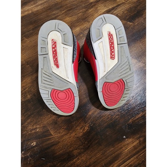 Nike Air Jordan 3 Retro Fire Red Cement Grey 13C Toddler CQ0489-600 toddler boys - Picture 8 of 10